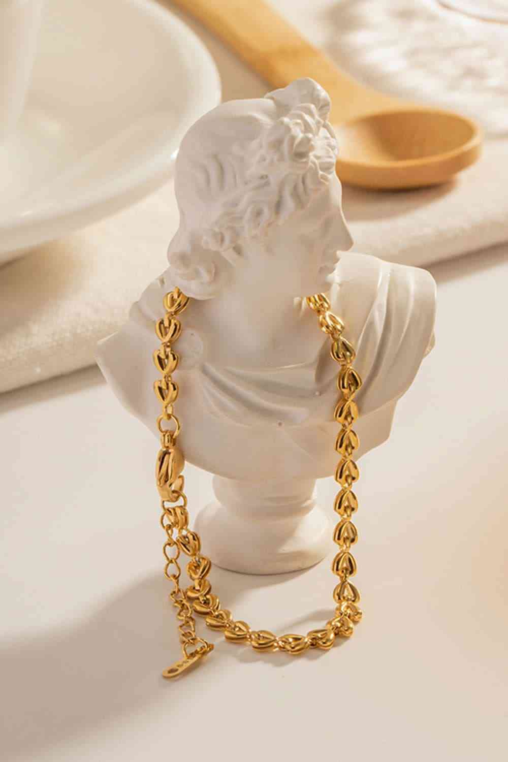 Simple Yet Gorgeous Heart Chain Lobster Clasp Bracelet