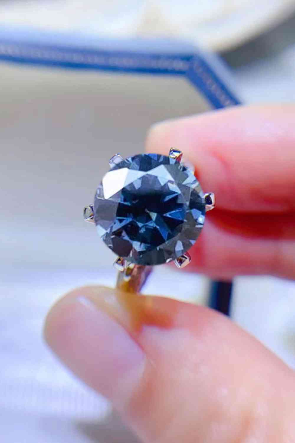 My Fave Color 5 Carat Moissanite 925 Sterling Silver Ring