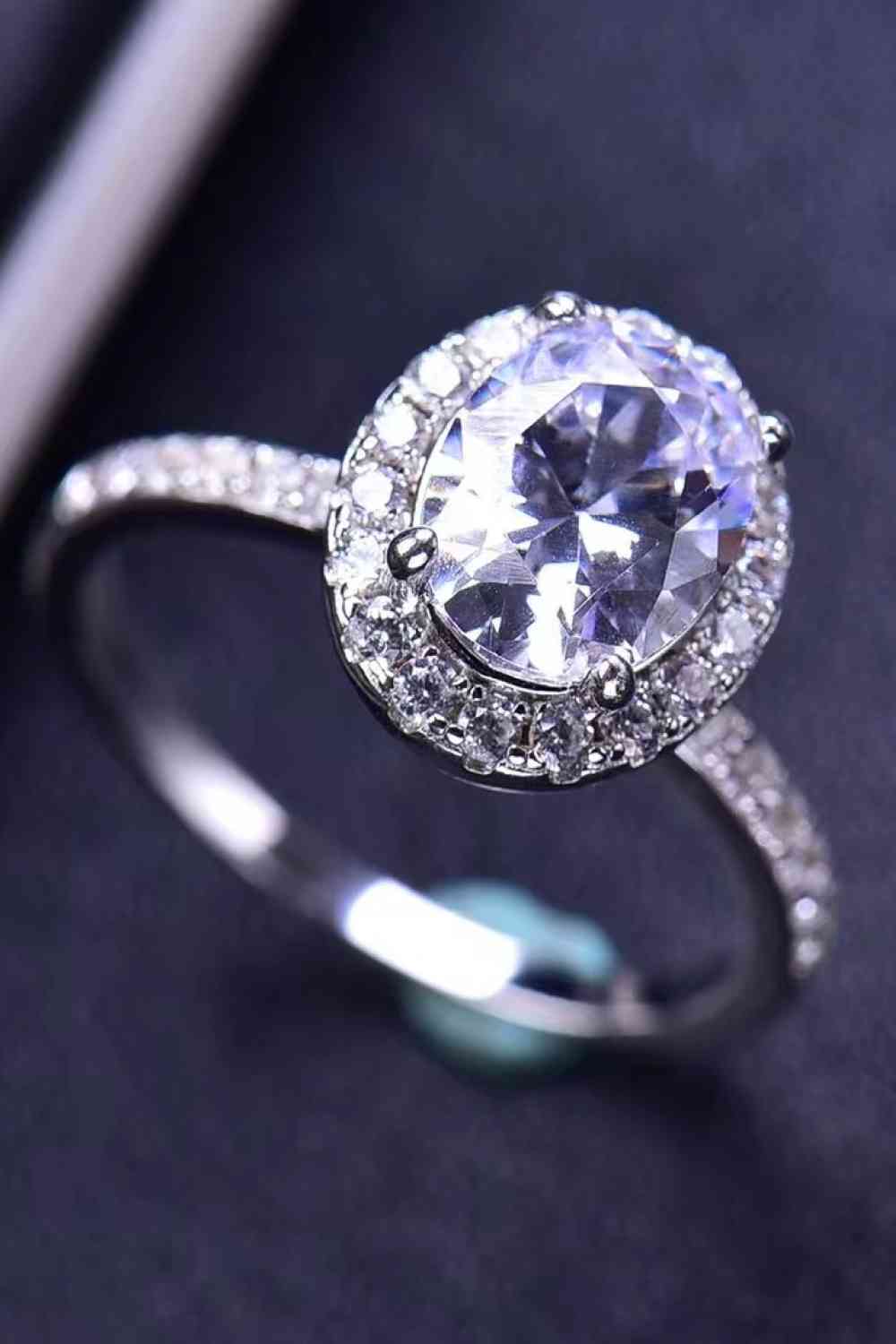 Love!! 2 Carat Moissanite Platinum-Plated Ring