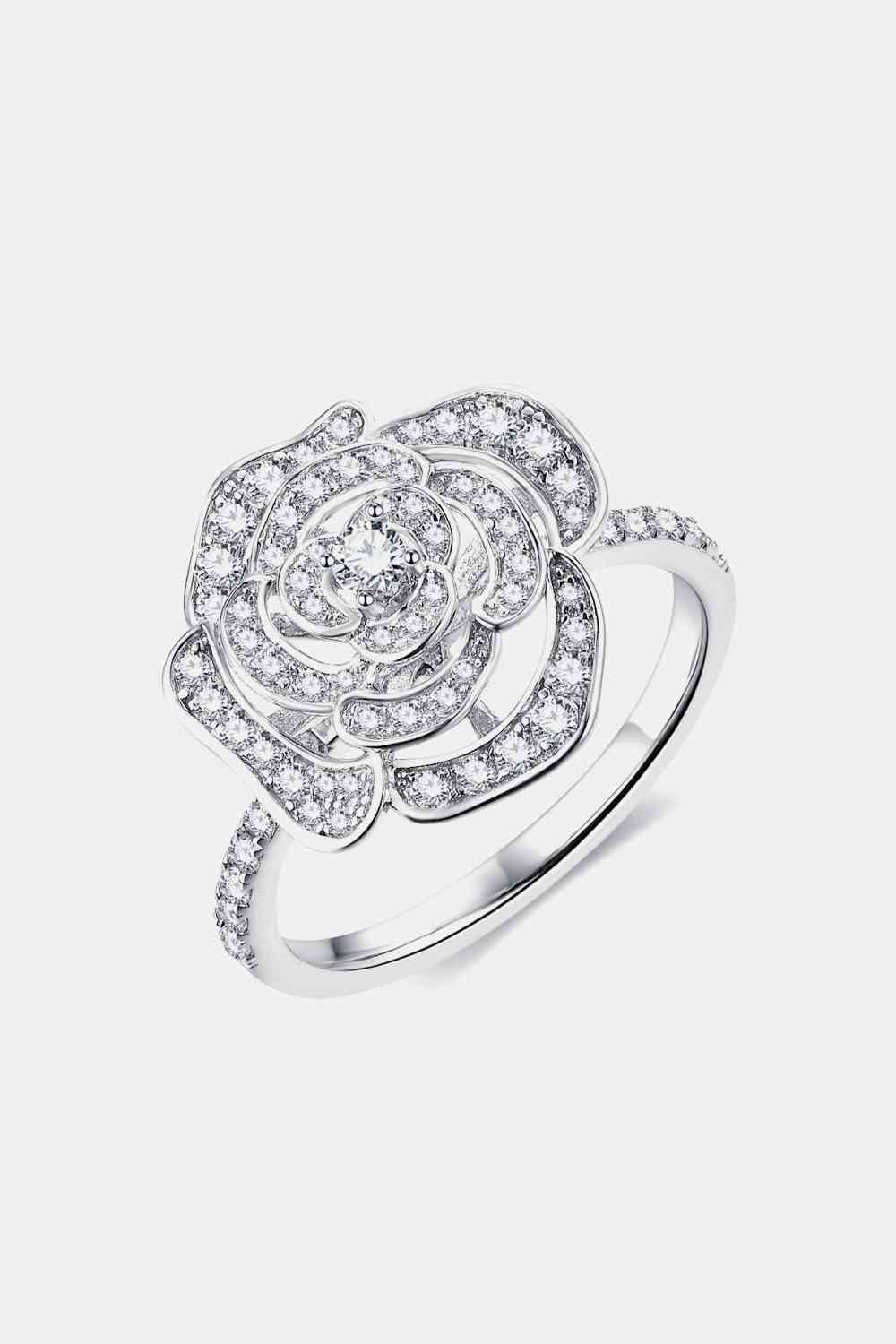 Add to Your Collection Of Jewelry This Gorgeous Moissanite Flower Shape Ring