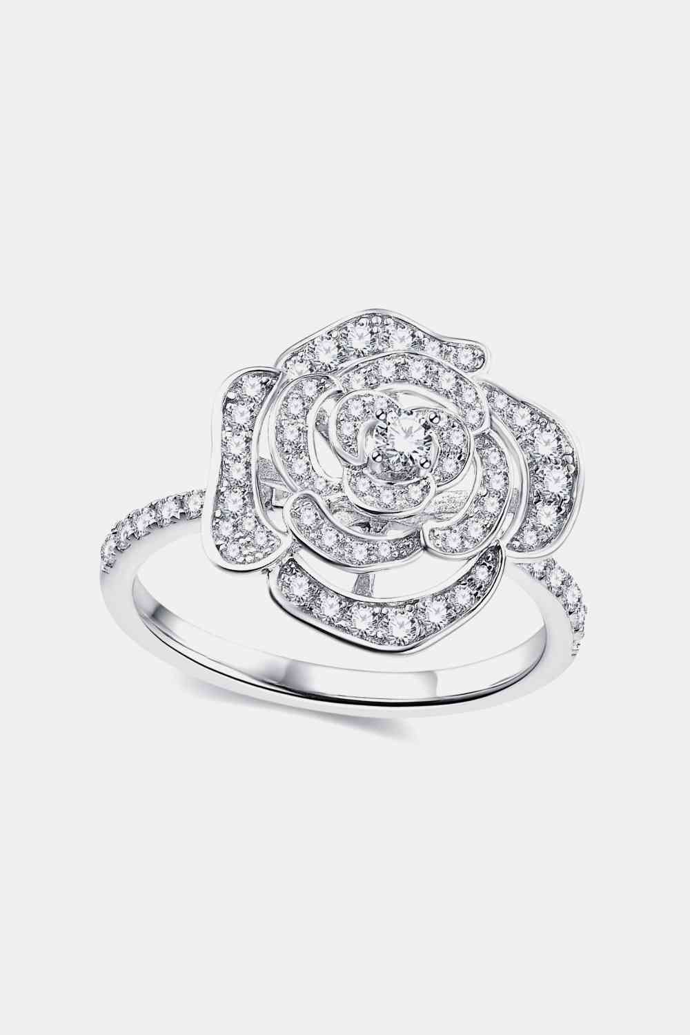 Add to Your Collection Of Jewelry This Gorgeous Moissanite Flower Shape Ring