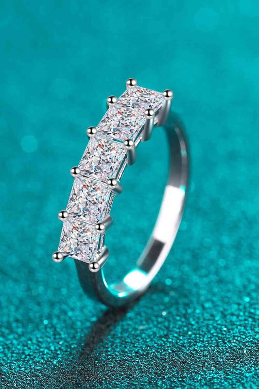 Romantic Surprise 2 Carat Moissanite Rhodium-Plated Ring