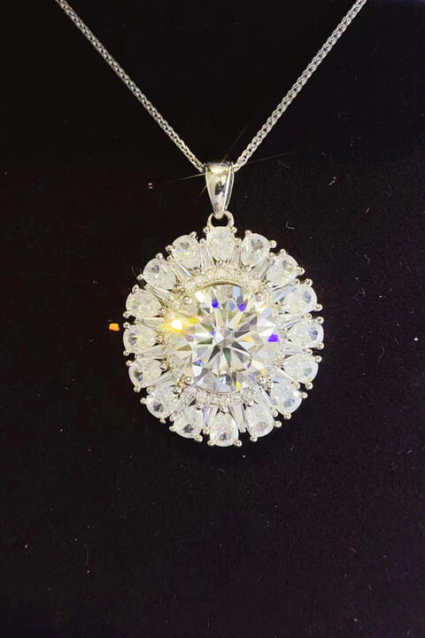 Glam Yourself with 5 Carat Moissanite 925 Sterling Silver Necklace