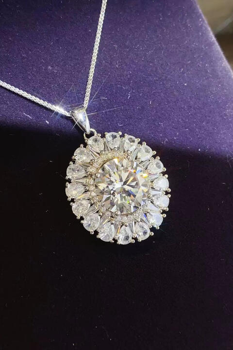 Glam Yourself with 5 Carat Moissanite 925 Sterling Silver Necklace