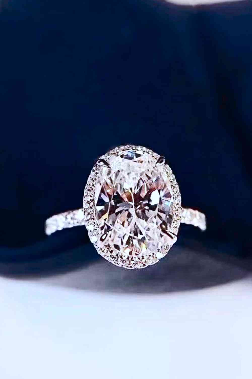 Love!! 2 Carat Moissanite Platinum-Plated Ring