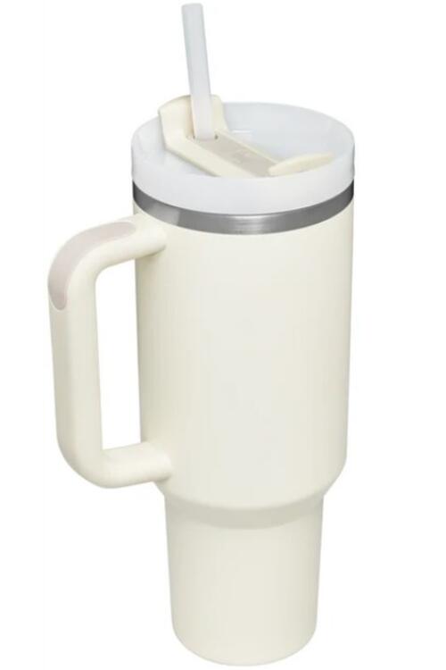 Refined Stainless Steel Tumbler with Upgraded Handle and Straw