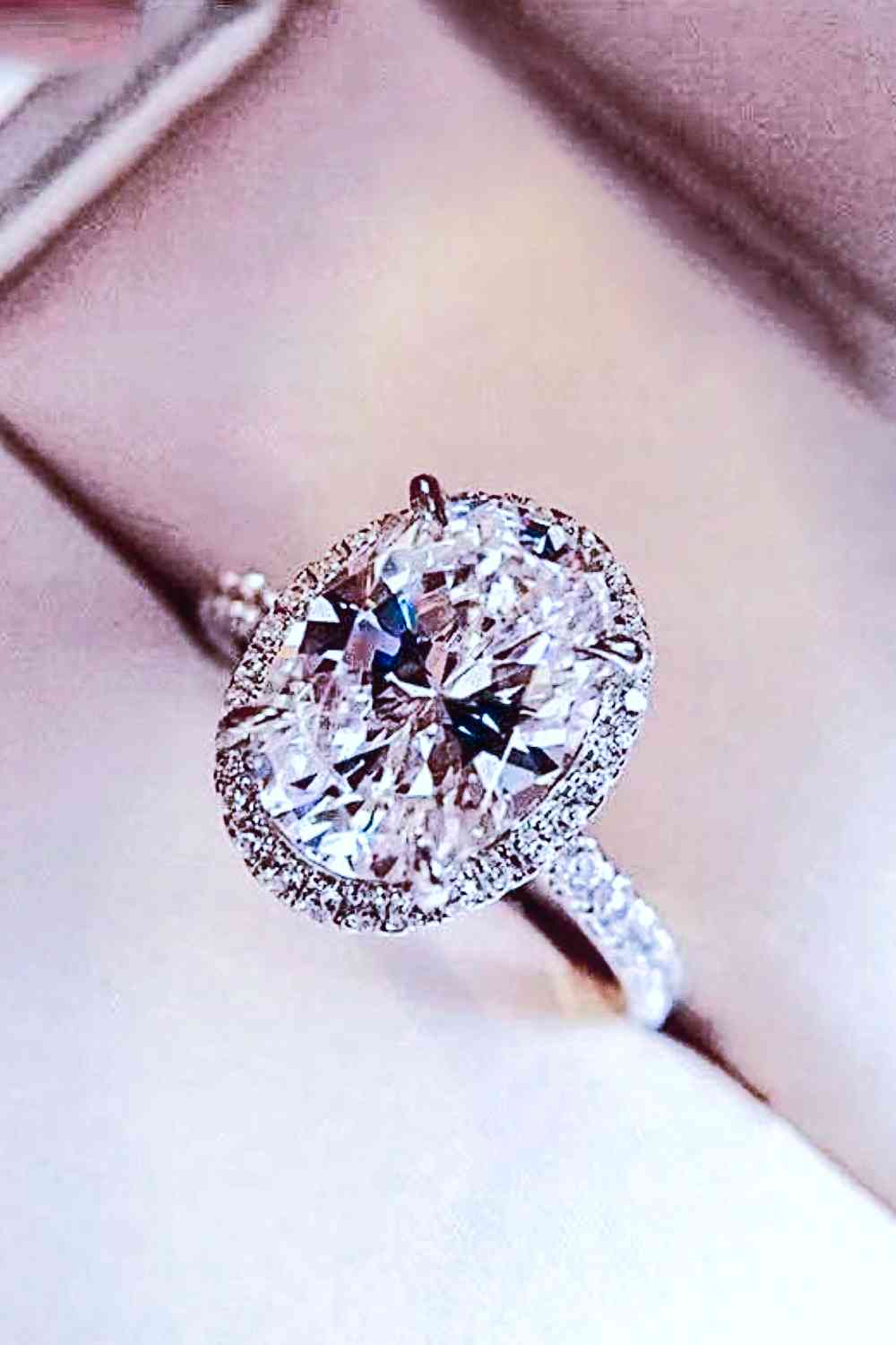 Love!! 2 Carat Moissanite Platinum-Plated Ring