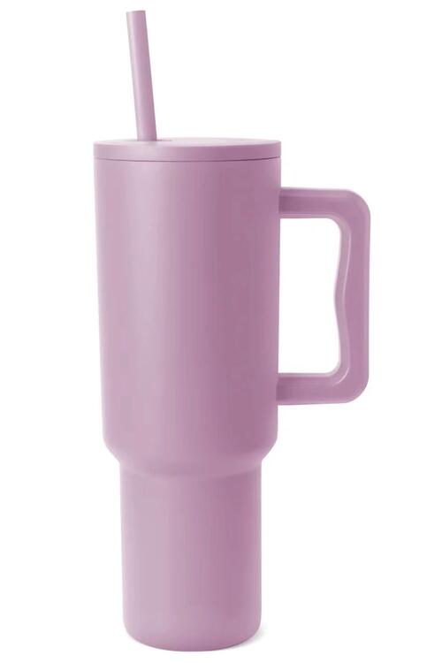 Bright Your Day With This Monochromatic Stainless Steel Tumbler with Matching Straw