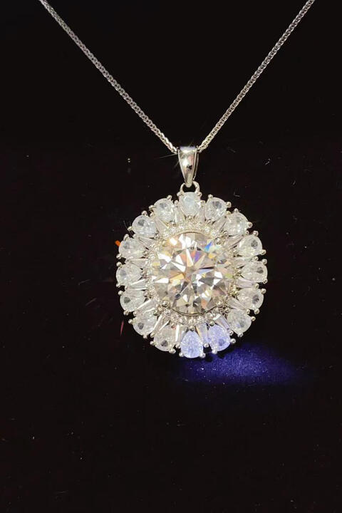 Glam Yourself with 5 Carat Moissanite 925 Sterling Silver Necklace