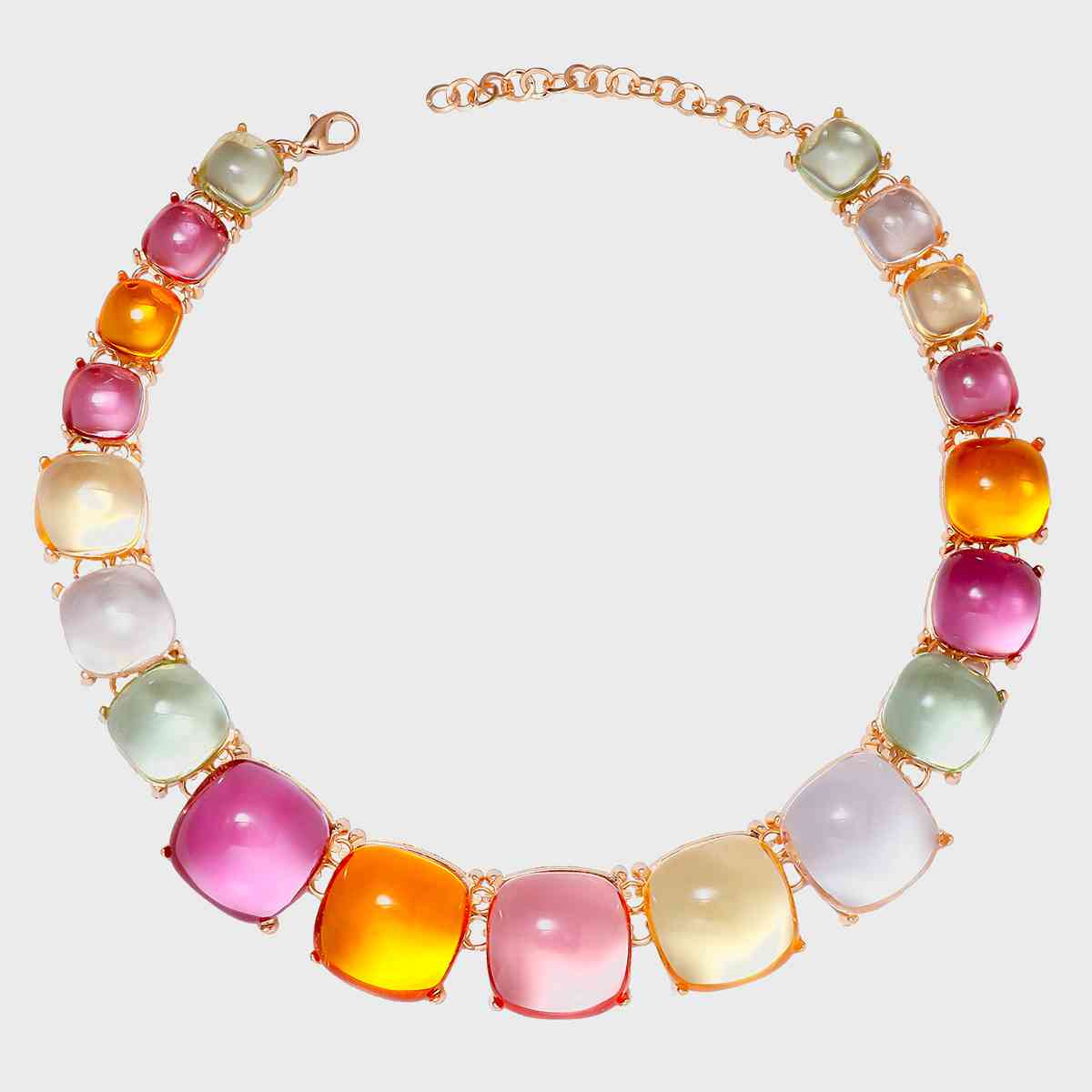 Colorful Alloy & Rhinestone Necklace