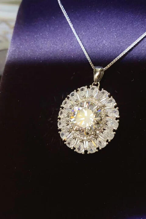 Glam Yourself with 5 Carat Moissanite 925 Sterling Silver Necklace